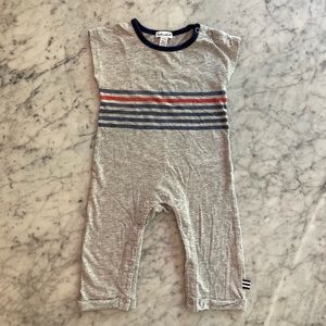 Splendid Stripe Romper 6-9M - Nautical Baby Romper - Summer Baby Romper